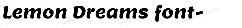 Lemon Dreams font字体转换